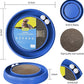 Interactive Cat Scratcher with Two Rotating Balls,Durable Scratch Pad for Indoor Play,Cardboard Cat Scratcher Pad with Cat Toy Ball Track and Catnip,2-in-1 Cat Toy (Blue)