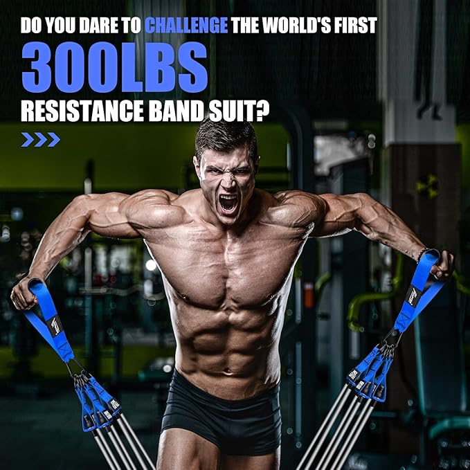 HPYGN Resistance Bands, Heavy Exercise Bands with Handles, Fitness Bands for Working Out, Workout Bands for Men, Weight Bands Set for Muscle Training, Strength, Slim, Yoga, Home Gym Equipment