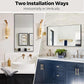 20x40 Inch Black Bathroom Mirror for Wall, Aluminum Frame Rectangle Rectangular Vanity Mirror, Modern Large for Bedroom, Living Room, Horizontal or Vertical