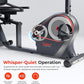 Sunny Health & Fitness Smart Heavy-Duty Recumbent Bike w/Wide Cushioned Seat & Back, Indoor Cycling Machine for Adult/Seniors Home Exercise, Free SunnyFit App Connect, Optional Workout Training Bands