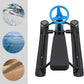 Snow Racer Sled, Ski Sled Slider Board with Steering Wheel, Twin Brakes, Anti-Slip Pedal, Snow Sled for Kids