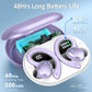 Wireless Earbud, Bluetooth 5.4 Headphones IP7 Waterproof for Sport, 48H Running Wireless Earphones with ENC Noise Cancelling Mic, Deep Bass Over Ear bud with Earhooks for Android, iOS, Workout, Purple