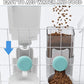 kathson Rabbit Gravity Auto Feeder Set 35oz Hanging Automatic Food Water Dispenser Cage Automatic Feeder Set for Rabbit Chinchilla Guinea Pig Hedgehog Ferret Kitty Puppy (Blue)
