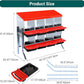 Nesting Boxes for Chickens, Chickens Laying Boxes for Chicken Coop with Legs, 8 Compartments Chicken Nesting Boxes, with Removable Tray, Easy Cleaning, for Hens Outdoor Chicken Coop Farm Yard, Red