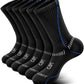 BULLIANT Compression Socks for Men 6Pairs, Athletic Crew Socks Cushioned For Men Sports Running-Arch Support
