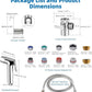 Hibbent Sink Faucet Hose Sprayer Attachment with 10 Adapters - Dual Function Handheld Bidet, Rinser & Shower Head - for Feminine Hygiene, Baby Diaper Cleaning & Pet Bathing