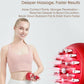 Lymphatic Drainage Massager & Anti Cellulite Massage Tool, Helps Reduce Stretch Marks & Cellulite, for Legs, Arms & Belly, Body Sculpting Machine with Microcurrent, Light, Heat & Vibration,Red