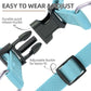 PUPTECK No Pull Dog Harness Soft Adjustable Basic Nylon Step in Puppy Vest Outdoor Walking with ID Tag and A-ir Tag Case, Sky Blue, L