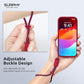 SURPHY 2 Pack Phone Lanyard for Cellphone Case, Phone Wrist Strap for Case, Cellphone Strap with 2-Color Braided, Charm Wrist Lanyard for Women and Men, Red & Gray