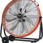 VENTISOL 24 Inch Industrial Floor Drum Fan, 9500 CFM Heavy Duty Floor Fan with 8 Blades, 3-Speed High Velocity Shop Fan, Metal Fans for Warehouse, Patios, Garage