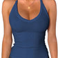 iGENJUN Workout Tops for Women Racerback Basic Tank Summer 2025 Camisole V Neck Slim Fit Ribbed Sleeveless