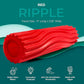 Oceanfoam Ripple Travel Foam Roller (11" x 3.35") Firm Mini Foam Roller for Physical Therapy, Deep Tissue Massage, Back Pain - High Density, Ergonomic Wave Textured - Yoga, Pilates, Exercise (Red)