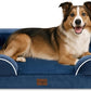 Comfort Expression Large Dog Beds Waterproof Orthopedic Foam Dog Sofa Beds Comfy Pet Bed with Washable Removable Cover & Non-Slip Bottom(Large,Navy Blue)