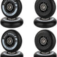 AOWESM Inline Skate Wheels 80mm 76mm 72mm 85a Outdoor Indoor Black Blue Red Roller Hockey Blades Replacement Wheels w/Bearings ABEC-9 and Floating Spacers (8-Pack)