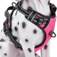 PoyPet No Pull Dog Harness, Reflective Comfortable Vest Harness with Front & Back 2 Leash Attachments and Easy Control Handle Adjustable Soft Padded Pet Vest for Small to Large Dogs (Pink,XL)