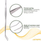 2 Pcs Heavy Duty Reptile Feeding Tongs, Aquarium Tweezers 18 Inch, Straight and Curved Extra Long Tweezers, Reptile Tongs, Aquarium Tongs, Aquarium Tweezers Extra Long