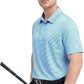 Mens Golf Shirt Moisture Wicking Dry Fit Performance Sport Short Sleeve Striped Golf Polo Shirts for Men