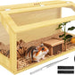 40" Large Hamster Cage, Chewproof Gerbil Cages and Habitats, Openable Top Roof Window with Silencing Pad, Wooden Guinea Pig Cage for Small Animals, Dwarf and Syrian Hamster, 40 x 20 x 20 Inches