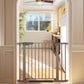 Cumbor 29.7-40.6" Baby Gate for Stairs, Mom's Choice Awards Winner-Dog Gate for Doorways, Pressure Mounted Self Closing Pet Gates for Dogs Indoor, Durable Safety Child Gate with Easy Walk Thru Door