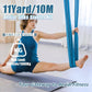 Aerial Silks Kit & Aerial Yoga Hammock - 11Yd Premium Fabric Hardware - Easy Setup for Flying Yoga, Aerial Swing & Fitness - Supports Up to 14ft Rigging