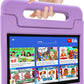 Kids Tablet, 10.1 Inch Tablet for Kids Android 14, 64GB Octa-Core, WiFi, Big Battery, Kids Space, Parental Control 1280 * 800 HD Display Children Tablets Purple