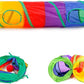 32Pcs Cat Toys Kitten Interactive Pet Toys Assortments, Foldable Rainbow Tunnel, Cat Feather Teaser Wand Interactive Feather Toy Fluffy Mouse Crinkle Balls Bell Play for Cat Puppy Kitty Kitten(2 way)