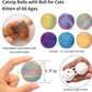 Retro Shaw Cat Toys Balls,Catnip Ball with Bell Inside,Wool Balls Toy with SilverVine Catnip Fill, Upgraded,Interactive Cat Nip Ball for Indoor Kitten Kitty 6 Pcs