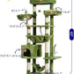 Cat Tree, Cat Tower for Large Cats with 2 Big Platforms, 2 Baskets, condo and Toys, 63" Cat Scratching Posts for Indoor Cats, Green GCT020GR