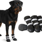 Spark Paws Dog Shoes, Waterproof Dog Boots for Medium to Large Dogs, Non Slip, Breathable Dog Booties and Paw Protectors - 4PCS Doggie Hiking Boots with Reflective Straps - Black - Size 7