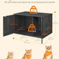 Feandrea Cat Litter Box Enclosure, Litter Box Furniture Hidden with Removable Divider, Indoor Cat House, End Table, 31.5 x 20.9 x 19.7 Inches, Ink Black UPCL002B01