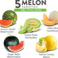 HOME GROWN 𝗨𝗦𝗔 𝗣𝗥𝗘𝗠𝗜𝗨𝗠 Melon Seeds Variety Pack 5 𝗡𝗢𝗡-𝗚𝗠𝗢 Heirloom Vegetable Seeds, Watermelon Cantaloupe Honeydew Sugar Baby & Melon, High Germination for Planting Home Garden Indoors
