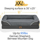 Washable Orthopedic Large Dog Bed - Dog Beds Large Sized Dogs with Removable Cover Waterproof Pet Bed with Bolster for Extra Large Pet