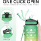 Hyeta 32 oz Water Bottles with Times to Drink and Straw, Motivational Water Bottle with Time Marker, Leakproof, Drinking Sports Water Bottle for Fitness, Gym and Outdoor