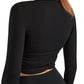 Women Tie Front Shrug Long Sleeve Bolero Cardigan Lightweight Casual Tops