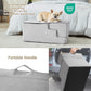 EHEYCIGA Dog Stairs for High Bed 22.5" H, 5-Step Dog Steps for Bed, Pet Steps for Small Dogs and Cats, Non-Slip Balanced Pet Ramp Indoor, Light Grey