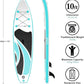 Inflatable Stand Up Paddle Board 10‘x30‘‘- Ultra-Light SUP with Backpack, Pump, Paddle, Coil Leash, 3 Fins, Repair Kit, Stable Design, Non-Slip EVA Deck for Adults & Youth