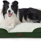 Bedsure Orthopedic Dog Beds Large Sized Dog - Washable Large Dog Cat Bed Waterproof, Comfort Dogs Couch Sofa with Washable Removable Cover, Pet Bed with Nonskid Bottom, Plush-Green, 35"
