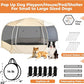 EighteenTek XXLarge Popup Portable Dog Houses, 10'x4.8'H Assembly-Free Gazebo-Style Dog Cot Cat Playpen Screen Pet Tent Sun Shade Shelter Dog Bed with Canopy for Outdoor Anti-Bugs with Leakproof Floor