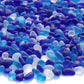 Sea Glass Stones - 2.9LB/46.4oz Blue Mixed Frosted Glass Pebbles Gemstones - Perfect for Aquarium Rocks, Fish Tank Gravel, Vase Fillers, Seaglass DIY Crafts, and Home Decor