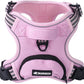 BUMBIN Dog Harness for Large Dogs, No Pull Adjustable No Choke Pet Vest with Dog Leash Fit Smart Reflective Pet Walking Harness for Training Easy Control Soft Handle Pink XL