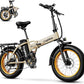 Foldable Electric Bike for Adults, 30+MPH, 48V 20Ah Removable Battery up to 80Miles, 20" Fat Tire Peak 1000W Motor Dirt Ebike Adult Electric Bicycle for City Commute Beach Mountain Adventurous E Bike