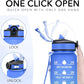 Hyeta 32 oz Water Bottles with Times to Drink and Straw, Motivational Water Bottle with Time Marker, Leakproof, Drinking Sports Water Bottle for Fitness, Gym and Outdoor