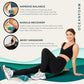 Oceanfoam Ripple Travel Foam Roller (11" x 3.35") Firm Mini Foam Roller for Physical Therapy, Deep Tissue Massage, Back Pain - High Density, Wave Textured - Yoga, Exercise (Jade & Seafoam Marbled)