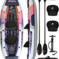 UPWELL 11'/14'6”Inflatable Kayak with Drop Stitch Floor and Accessories Including Kayak Seat with Thickened Cushion, Paddle, Fin, Repair Kits, Carry Bag and Hand Pump