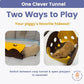 Guinea Pig Tunnels, Foldable Fleece Hideout Beds with Cheese-Hole Design, 2 Pack Modular Tunnel Set for Play and Rest, Brings Comfort and Enrichment to Guinea Pig Cages-Blue&Grey
