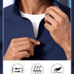Aulemen Men's Casual Quarter Zip Pullover-Athletic Windbreaker Lightweight Jackets Hiking Golf for Men Mock Neck with Pockets