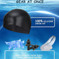 Kids Swim Goggles, Swimming Goggles for Kids Toddlers 3-14 with Swim Cap, Nose Clip, Nose Bridge, Ear Plugs