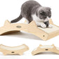 Cat Scratchers for Indoor Cats, Double-Sided Cat Scratcher with Natural Sisal, Scratch Pad for Scratcher Lounge, Durable Solid Wooden Structure