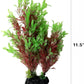 Mipukbay Red & Green Aquarium Plants - Artificial Plastic Fish Tank Decor, Realistic Ornament Safe for Fish & Shrimp, Low-Maintenance Aquascaping Plants for Freshwater/Saltwater Tank Landscaping