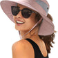 FURTALK Womens Sun Hat with Ponytail Hole Beach Hiking Summer Wide Brim UPF 80+ Outdoor Protection Foldable Bucket Hat
